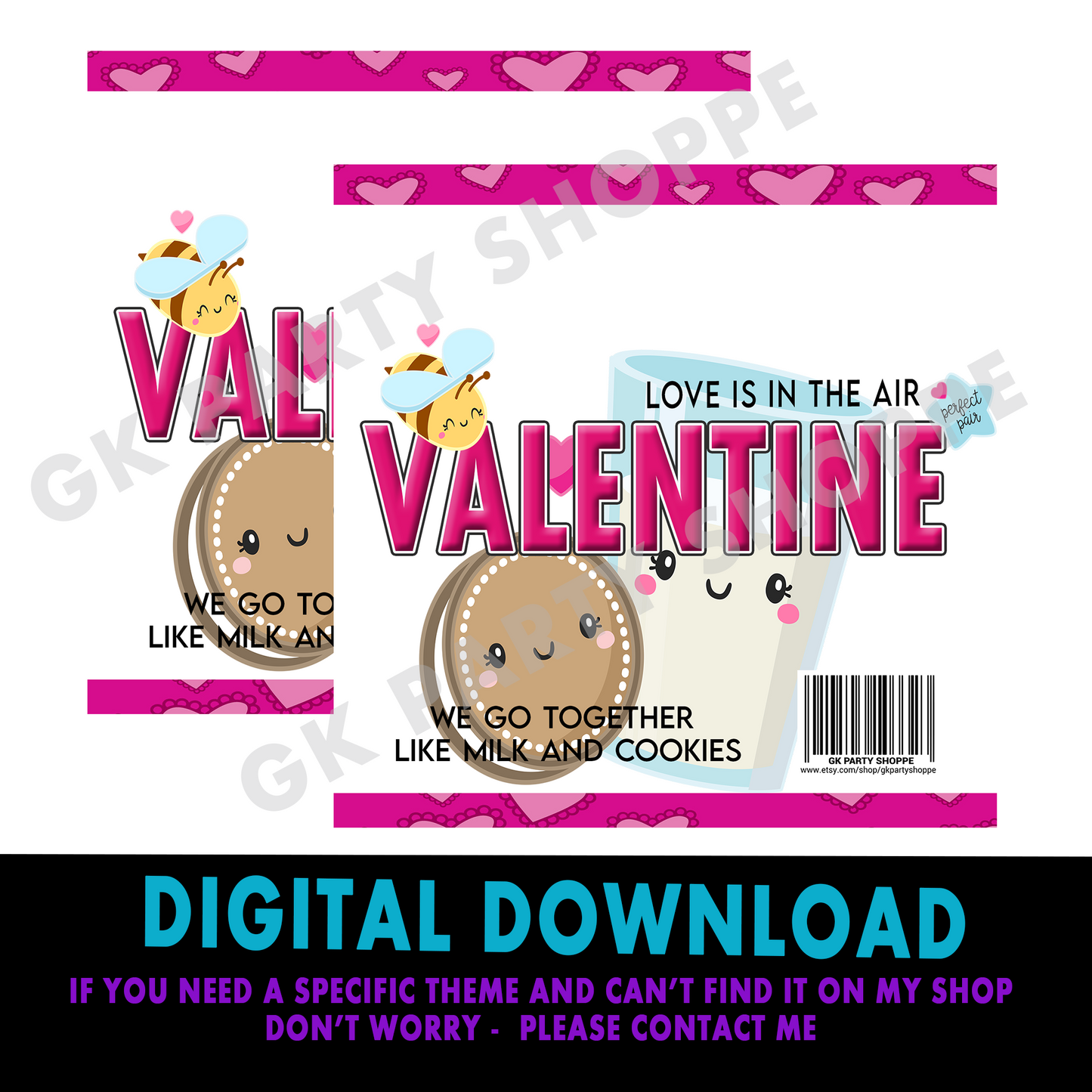 CHOCOLATE CANDY BAR | VALENTINE'S DAY | INSTANT DOWNLOAD