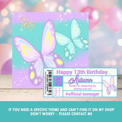 Butterfly Bliss Gift Bag, Gable Box & Shoe Box | Flutter & Fly Party Favors | Beautiful Butterfly Theme | Digital & Print Options