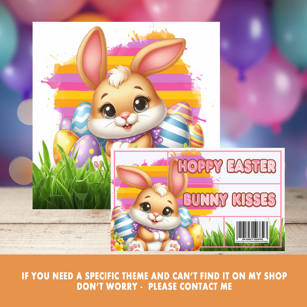 Egg-cellent Easter Bunny Shoe Box Printable Labels | Cute Easter Party Favors | Instant Download