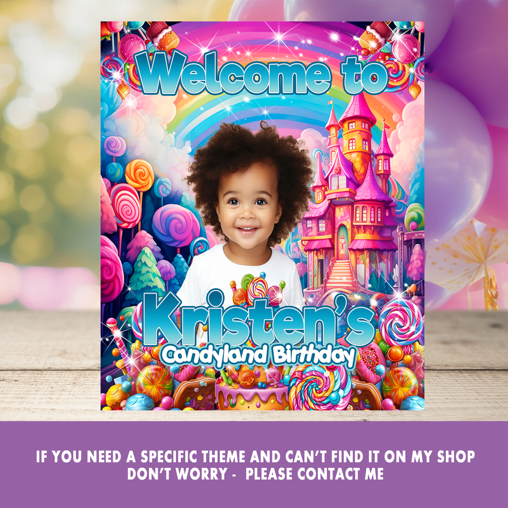 Candyland Magic! | Candyland Personalized Welcome Sign | Fun Birthday Theme | Digital Only