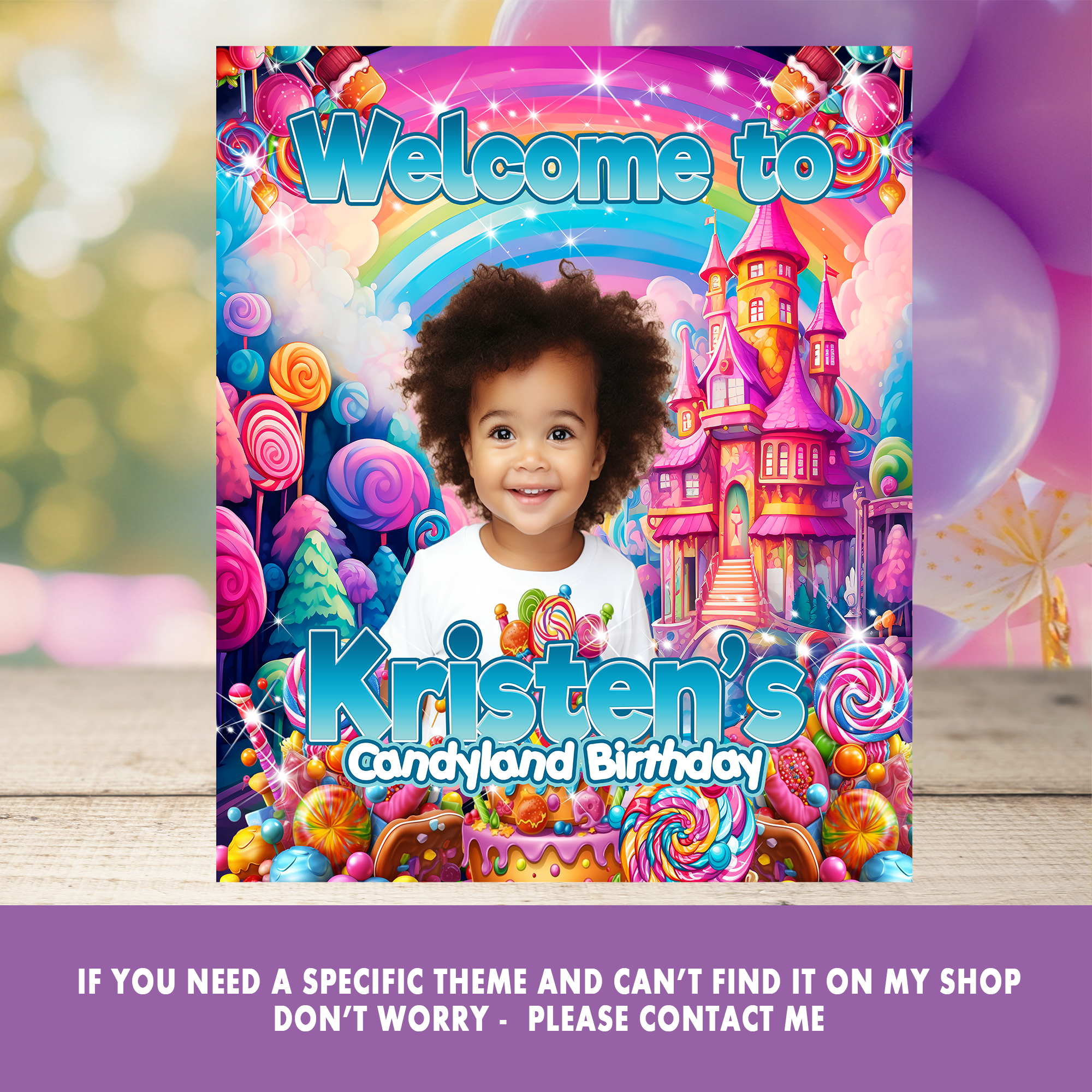 Candyland Magic! | Candyland Personalized Welcome Sign | Fun Birthday Theme | Digital Only