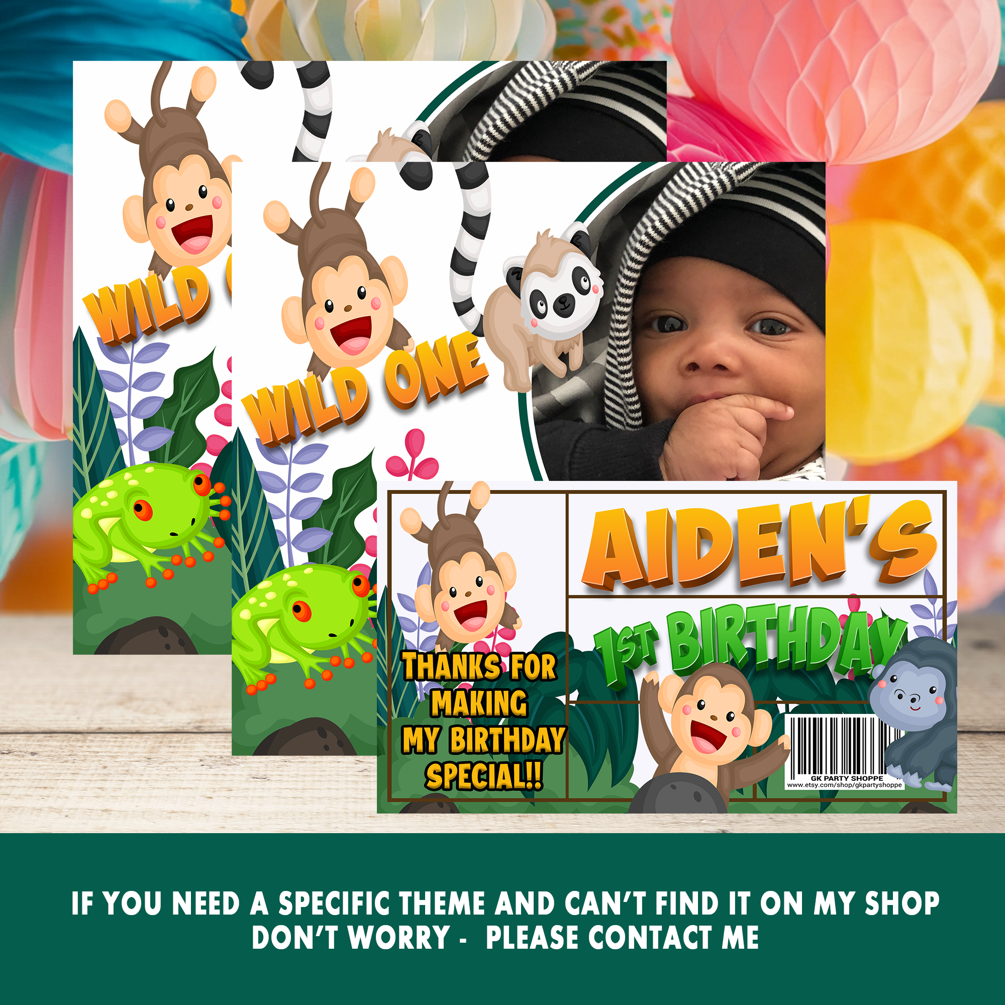 Jungle Safari Fun! Safari Gift Bag, Gable Box & Shoe Box | First Birthday Printable Party Favor | Digital & Print Options