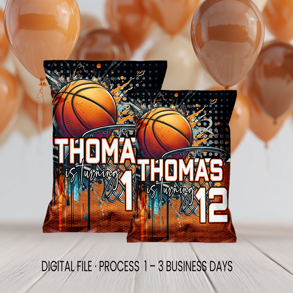 Basketball Theme | Chip Bag Wrapper Party Favor | Sports Birthday Party | Digital + Print Option