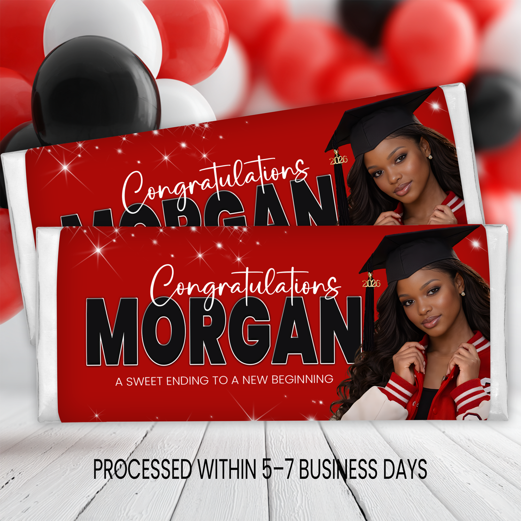 Personalized Graduation Candy Wrappers | Chocolate Bar Labels, Party Favors | Print & Ship