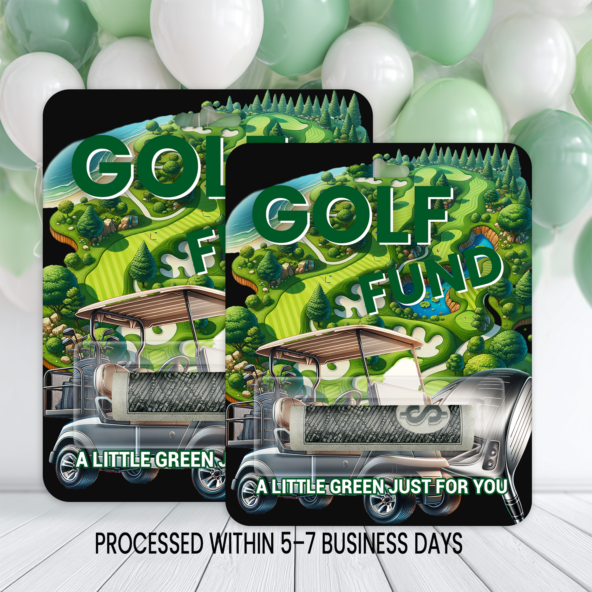 Golf Fund | Money Card Gift | Any Occasion Cash Gift | Printed Only