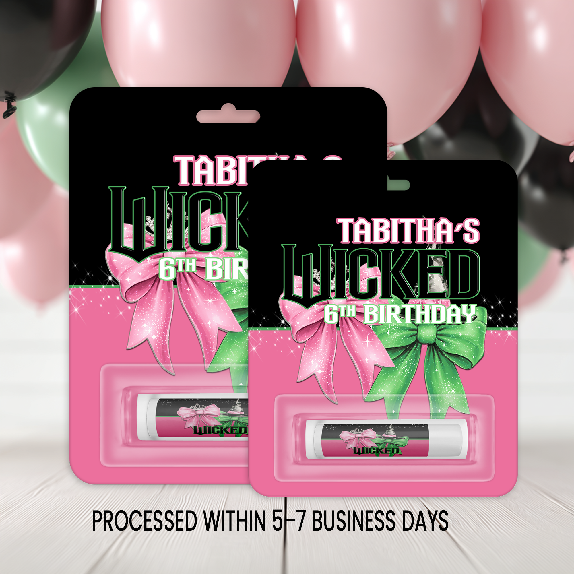 Wicked Inspired Lip Balm Favors | Personalized Lip Balm Party Favors | Birthday Favors