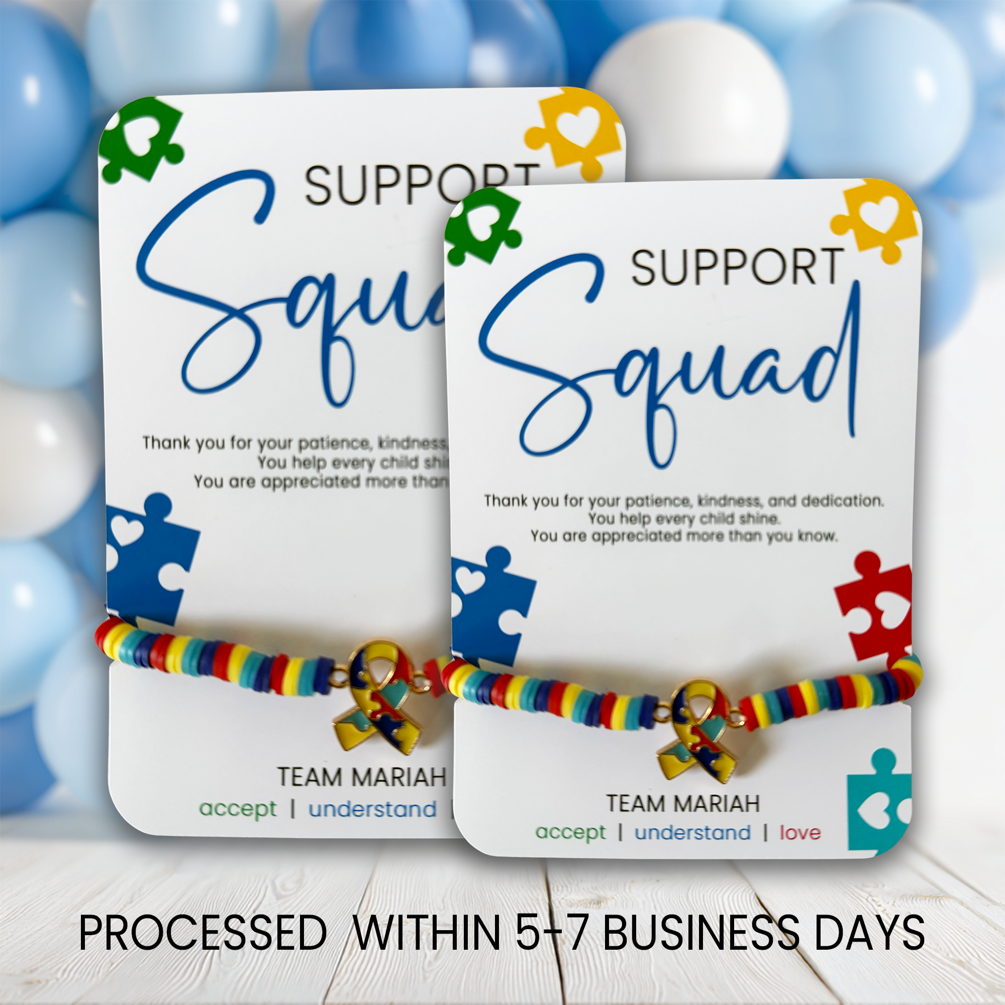 Autism Awareness Bracelet Party Favors | Support Squad Bracelets