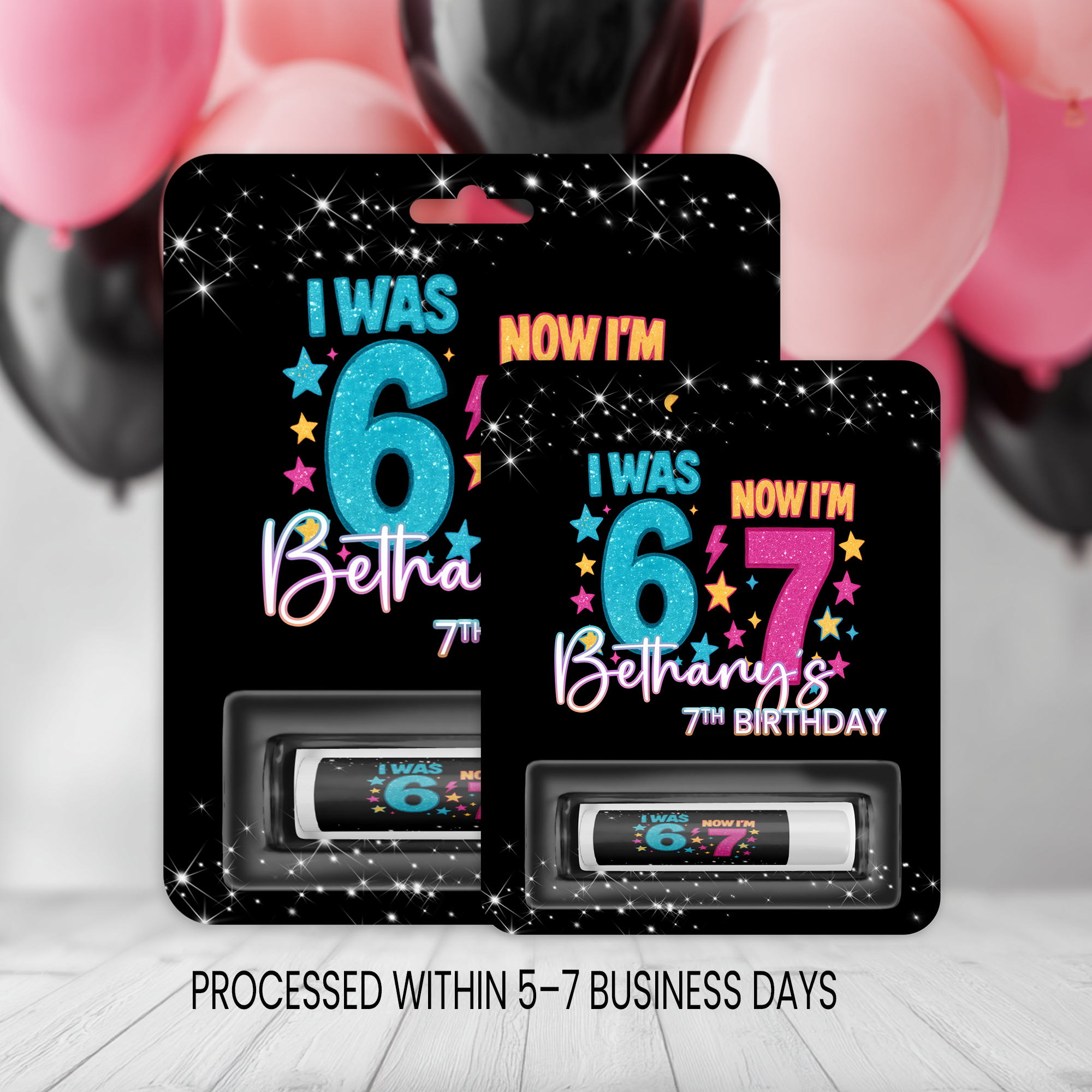 Six Seven (6/7) Lip Balm | 7th Birthday Party Favor | Personalized Kids Birthday Favor