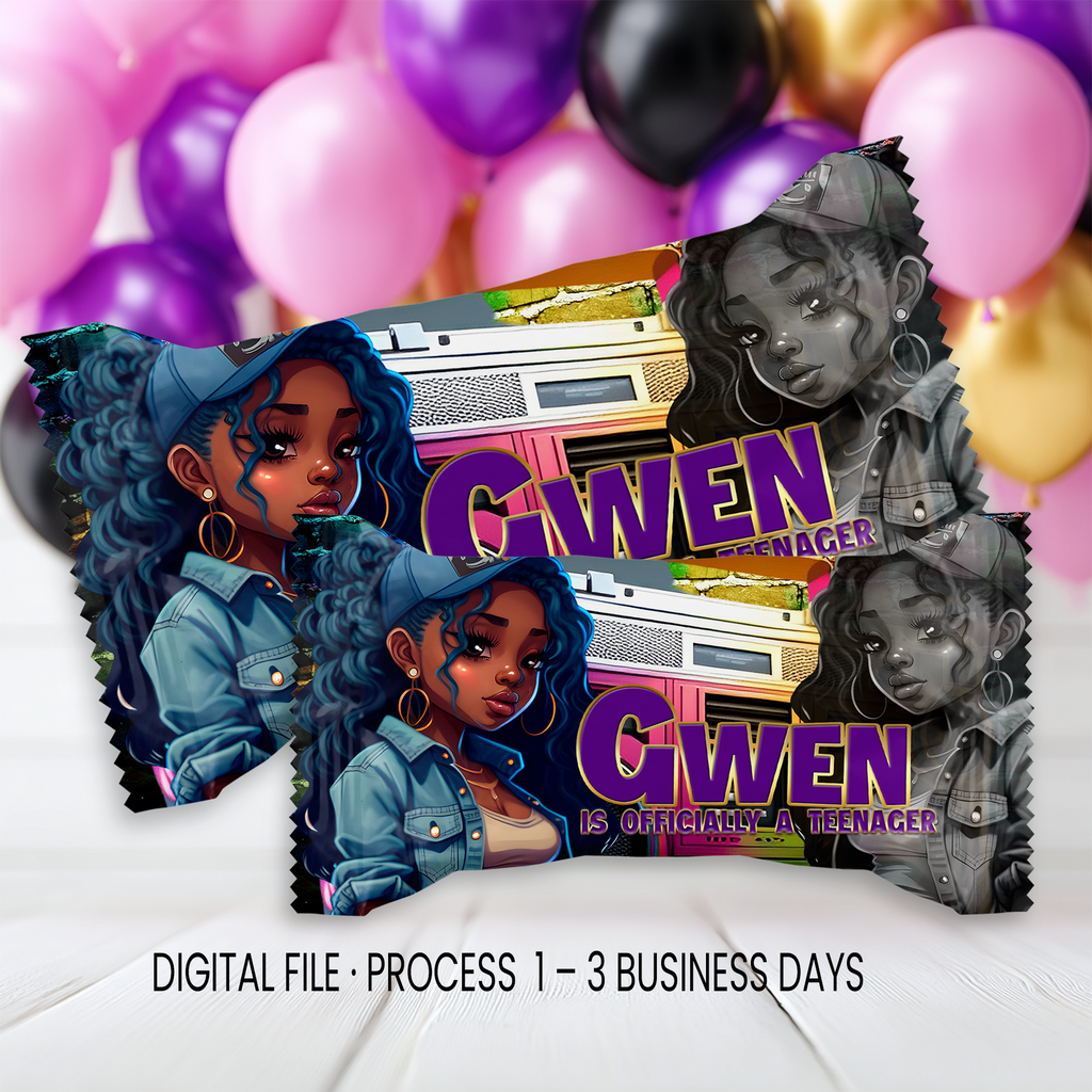 13th Birthday | Marshmallow Treat Label Party Favor | Tween Birthday Party | Digital + Print Option