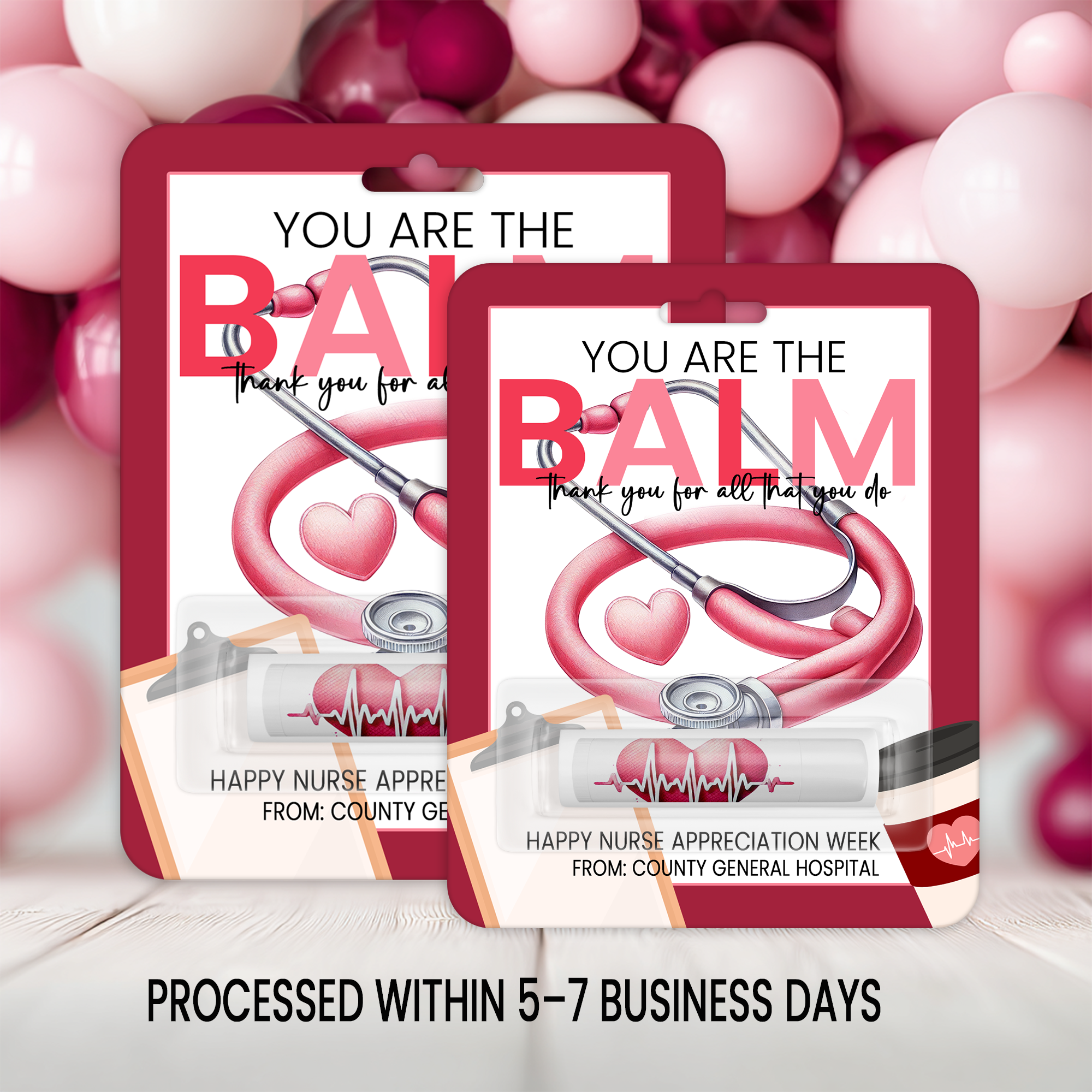 Nurse Appreciation Lip Balm Favors | Thank You Gifts for Healthcare Workers