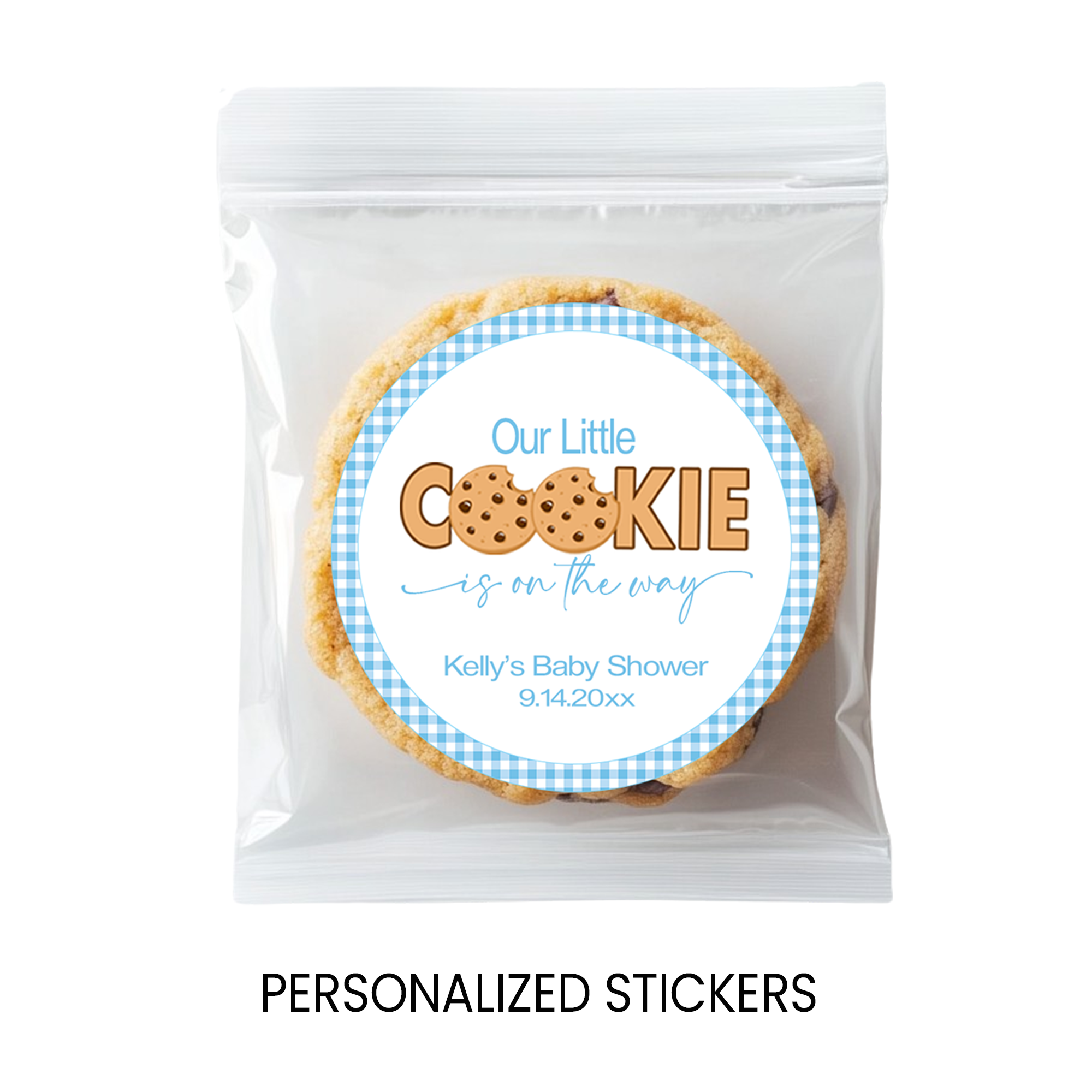 Our Little Cookie Baby Shower Circle Favor Stickers | Cookie Theme Baby Shower Stickers | Printed-Only