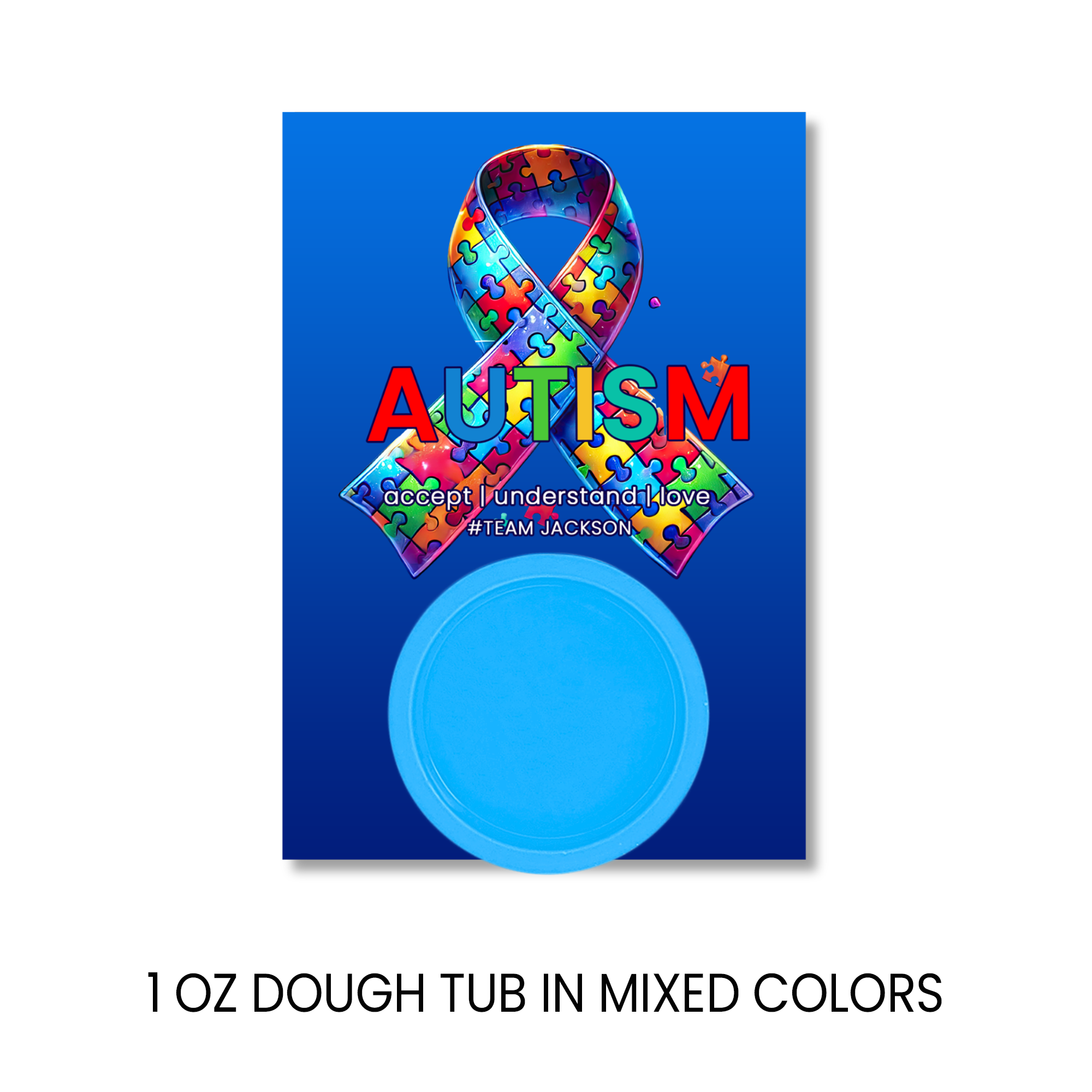 Autism Awareness Play Dough Party Favors | Sensory Birthday Gift (1 oz)