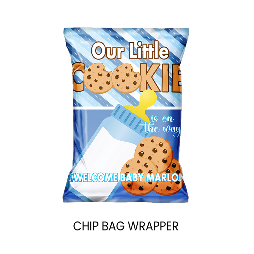 Our Little Cookie Is On The Way | Chip Bag Party Favor | Baby Shower Theme | Print & Ship
