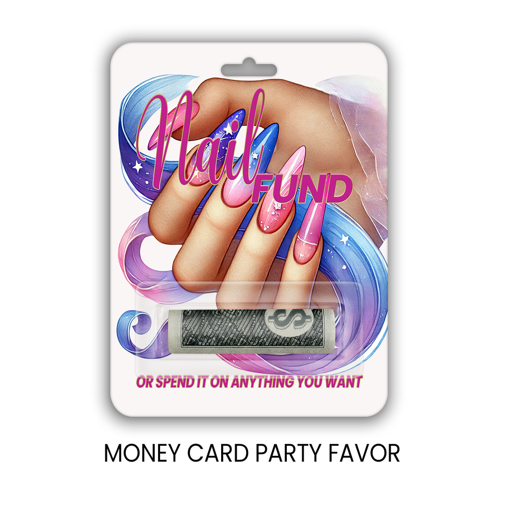 Nail Fund Money Card | Cute Cash Holder Gift | Birthday Gift | Christmas Stocking Stuffer