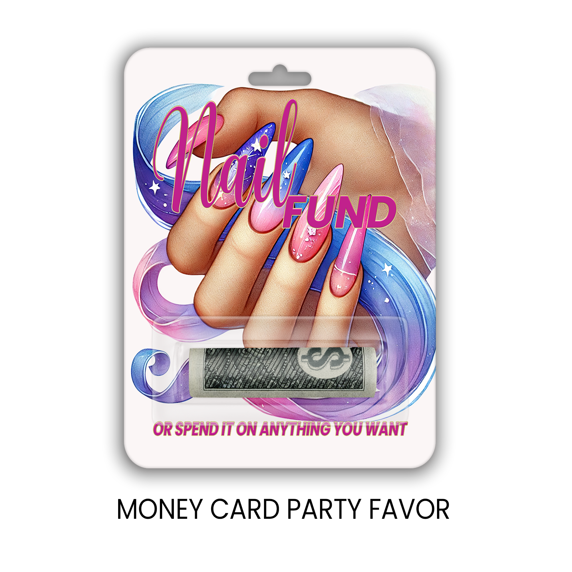 Nail Fund Money Card | Cute Cash Holder Gift | Birthday Gift | Christmas Stocking Stuffer