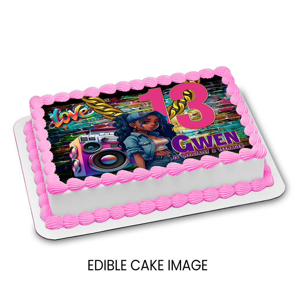 13th Birthday | Edible Cake Image Topper | Tween Birthday Party | Digital