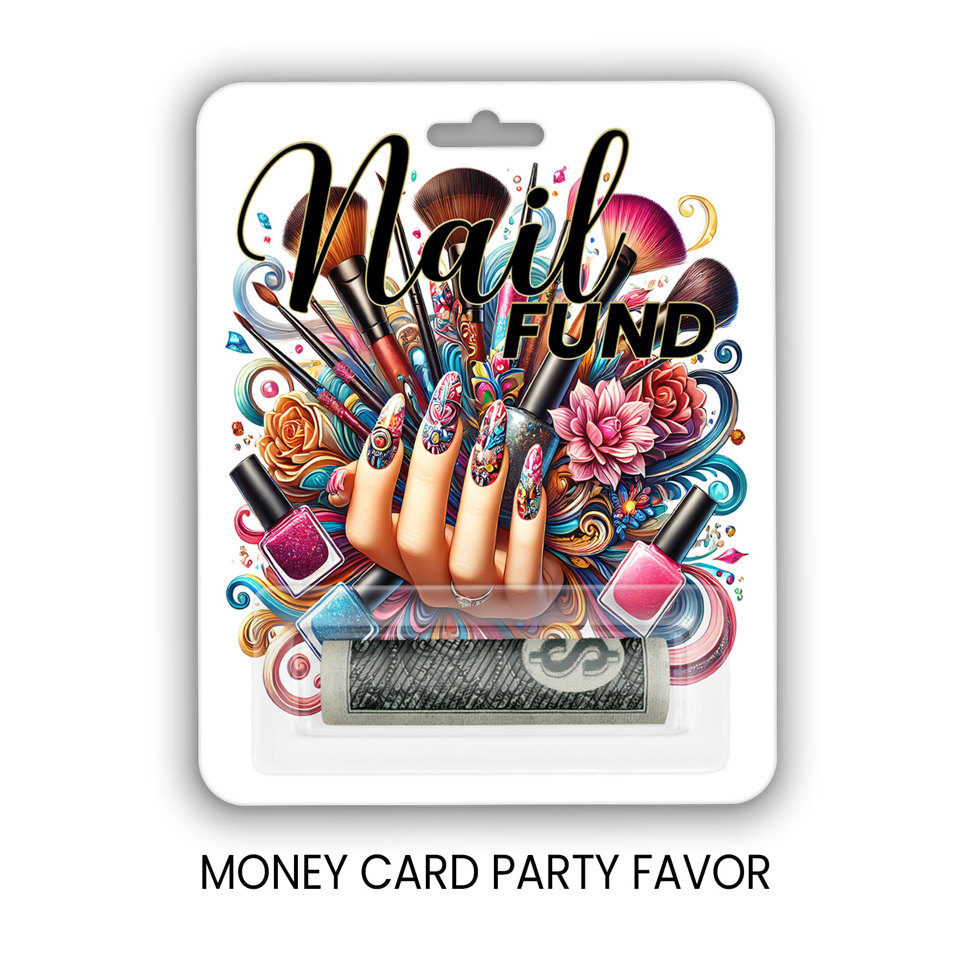 Nail Fund Money Card | Cute Cash Holder Gift | Birthday Gift | Christmas Stocking Stuffer
