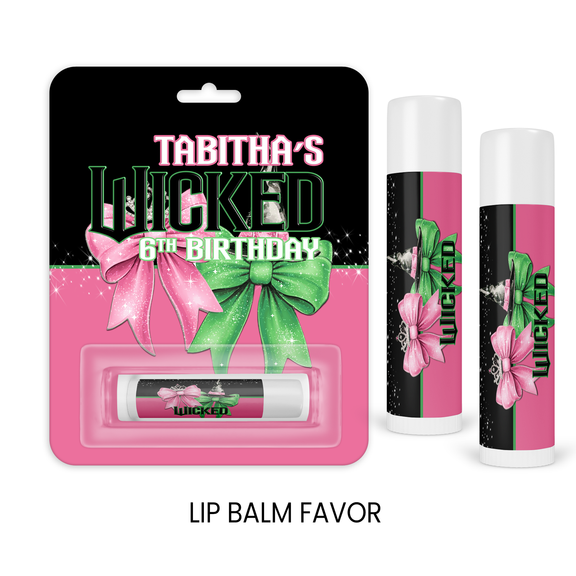 Wicked Inspired Lip Balm Favors | Personalized Lip Balm Party Favors | Birthday Favors