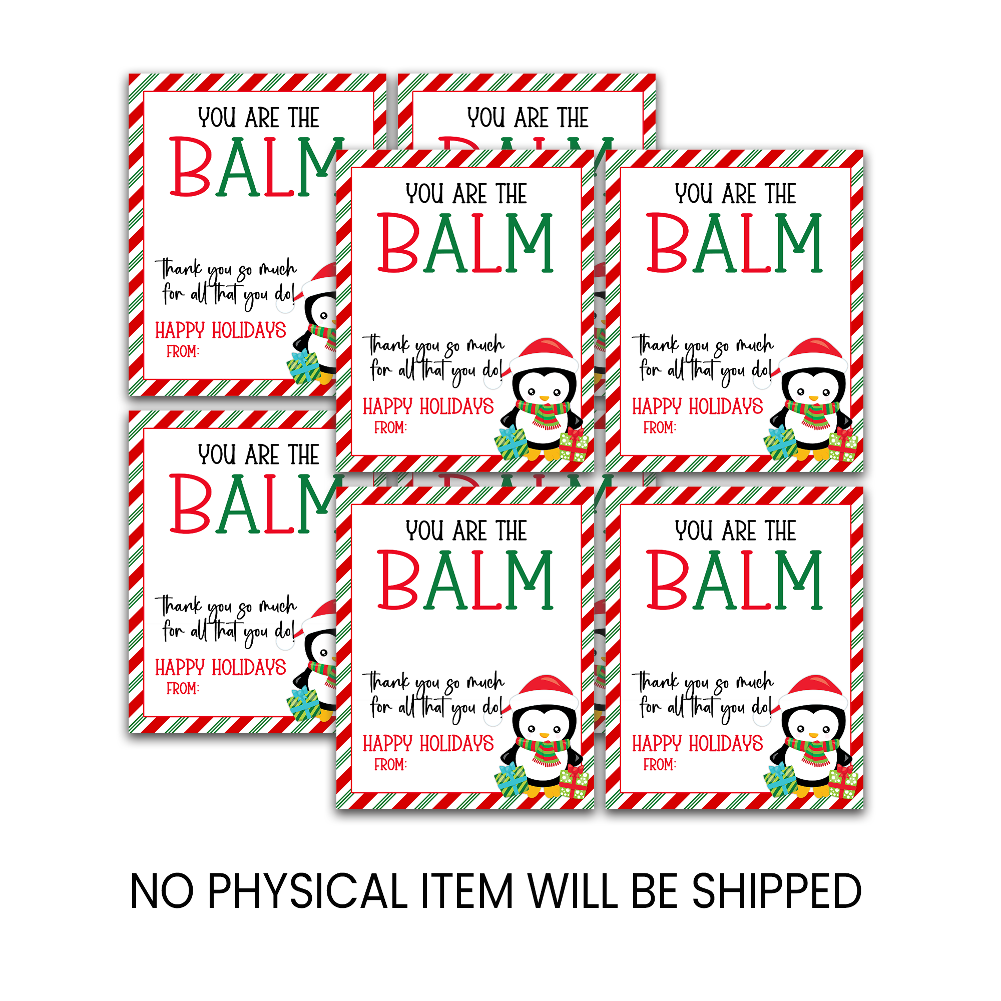 You're the Balm | Lip Balm Card | Christmas Favor | Digital Instant Download