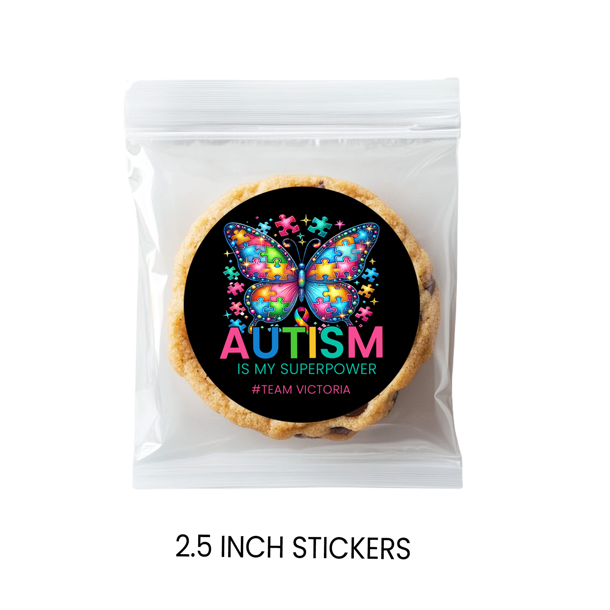 Autism Awareness Month Stickers | Personalized 2.5 Inch Circle Stickers | Classroom Gifts & Event Favor Seals