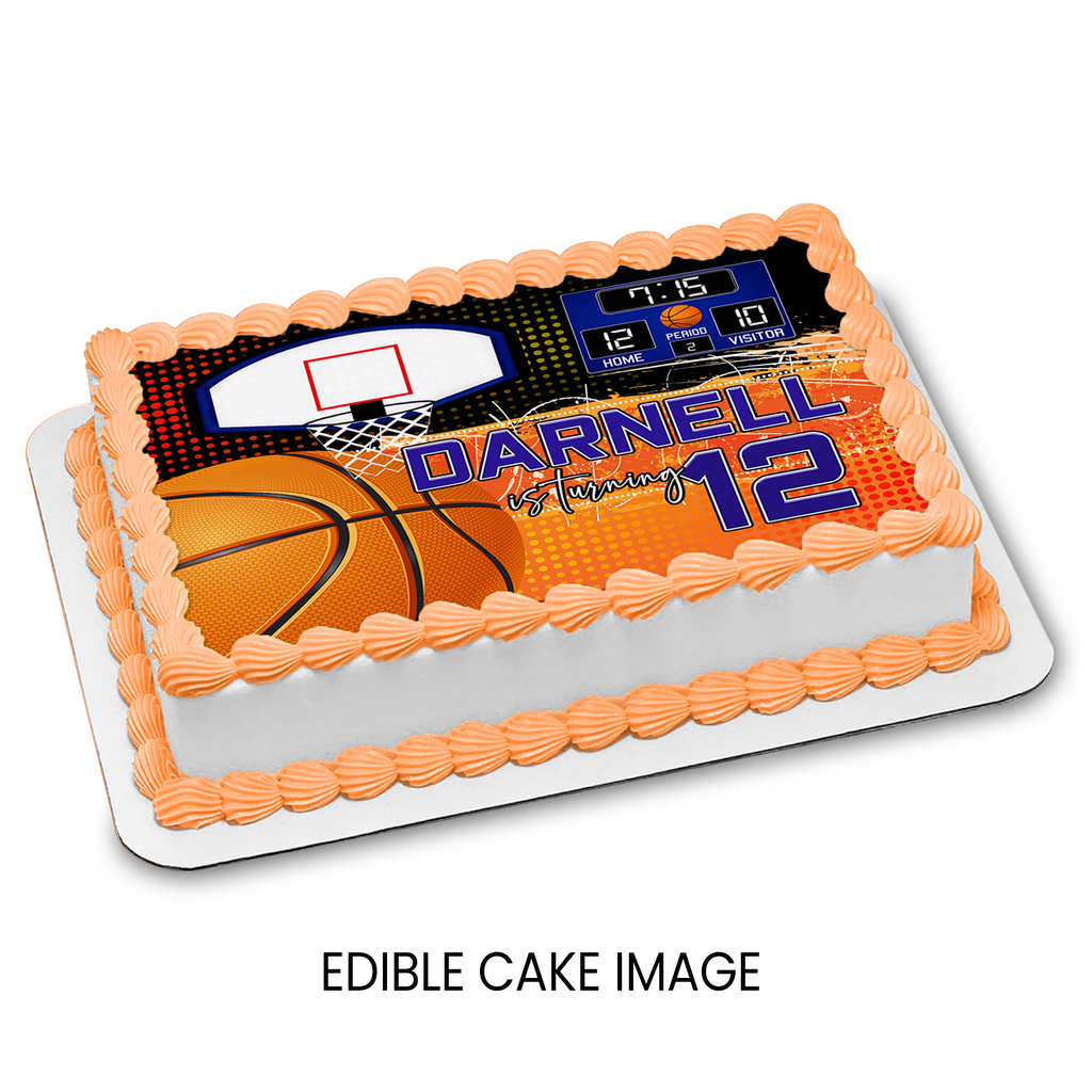 Basketball Theme | Edible Cake Image Topper | Sports Birthday Party | Digital