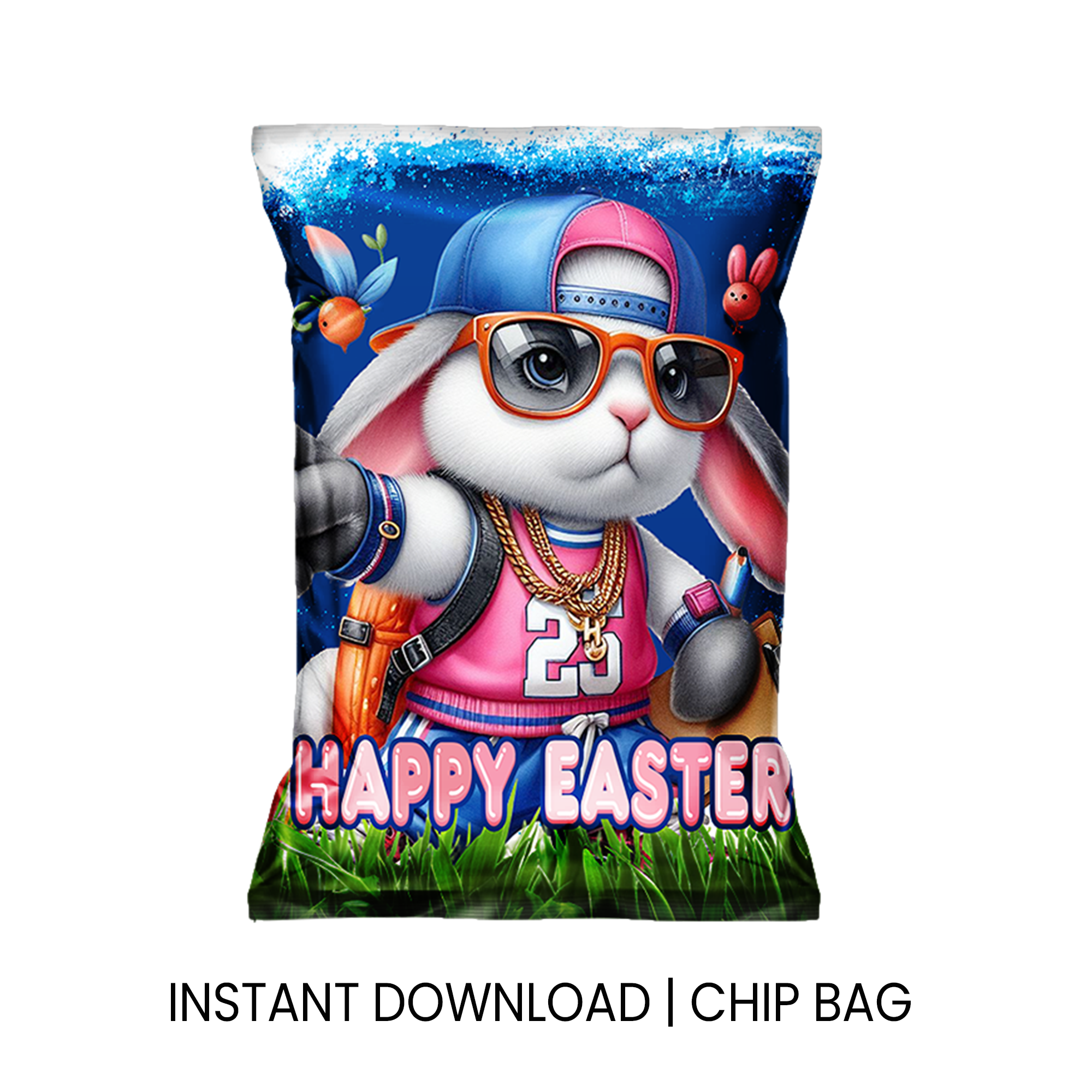 Easter Party Favor Labels | Chip Bag, Juice, Water Bottle | Instant Download