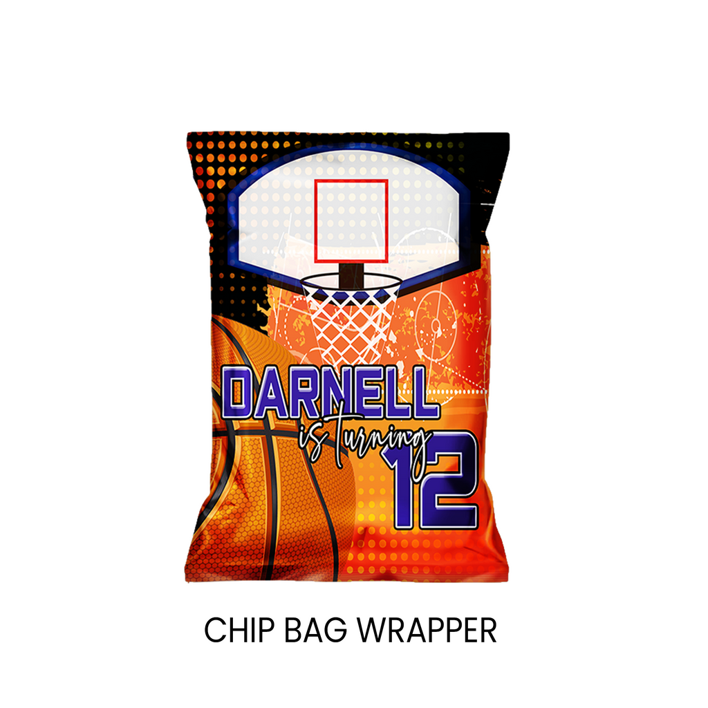 Basketball Theme | Chip Bag Wrapper Party Favor | Sports Birthday Party | Digital + Print Option