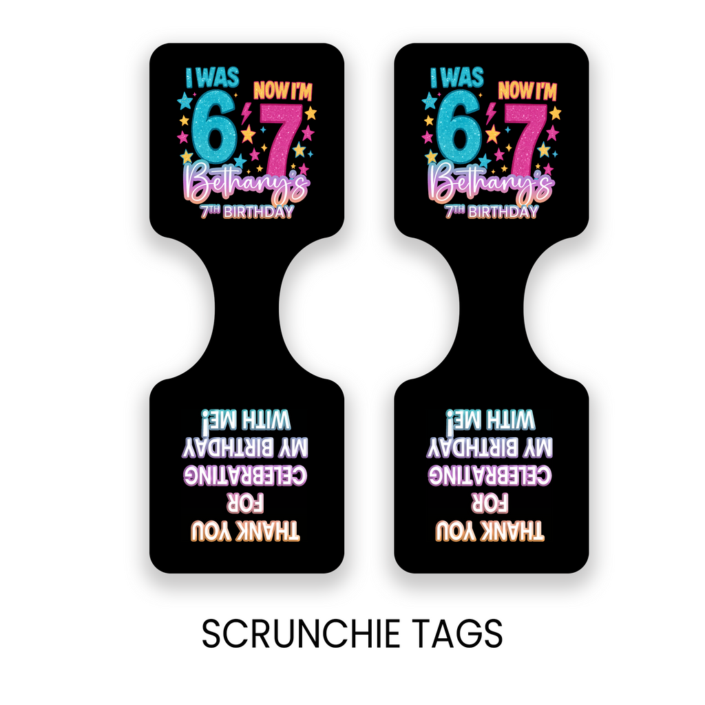Scrunchie & Bracelet Party Favor Set | Birthday Physical Favor | Six Seven (6/7)