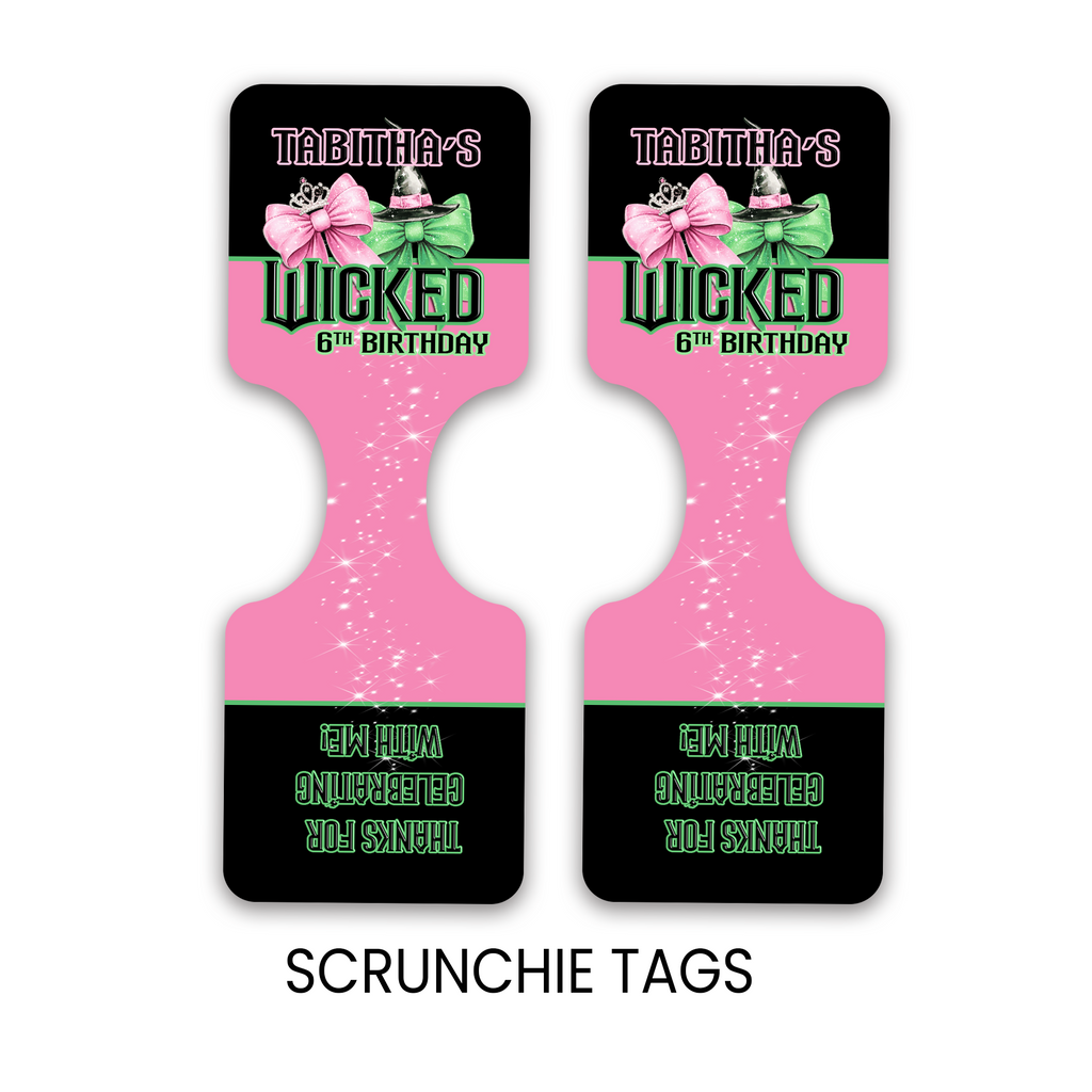 Wicked Inspired Scrunchie & Bracelet Set | Teen Birthday Party Favors | Personalized Birthday Party Favors