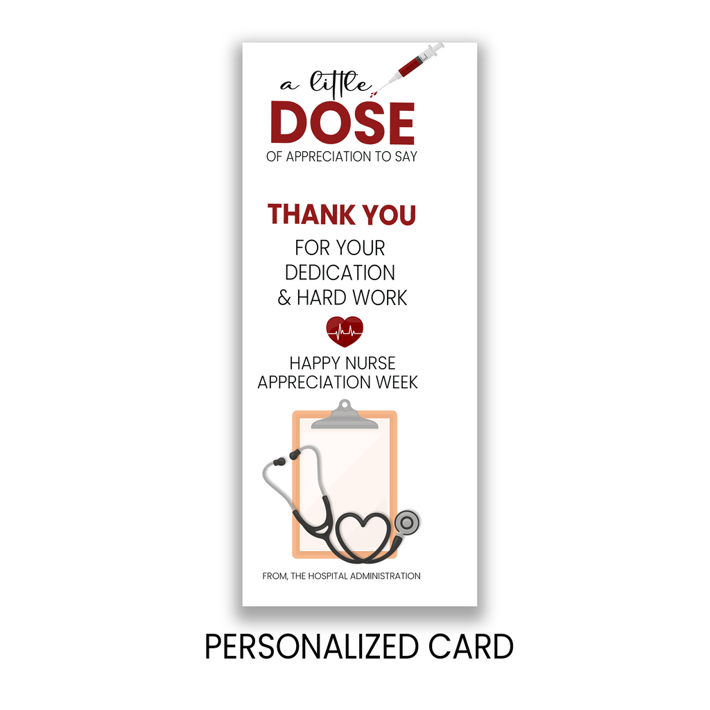 Nurse Appreciation Pen Card Favors | Healthcare Thank You Gift, Personalized Ink Pen