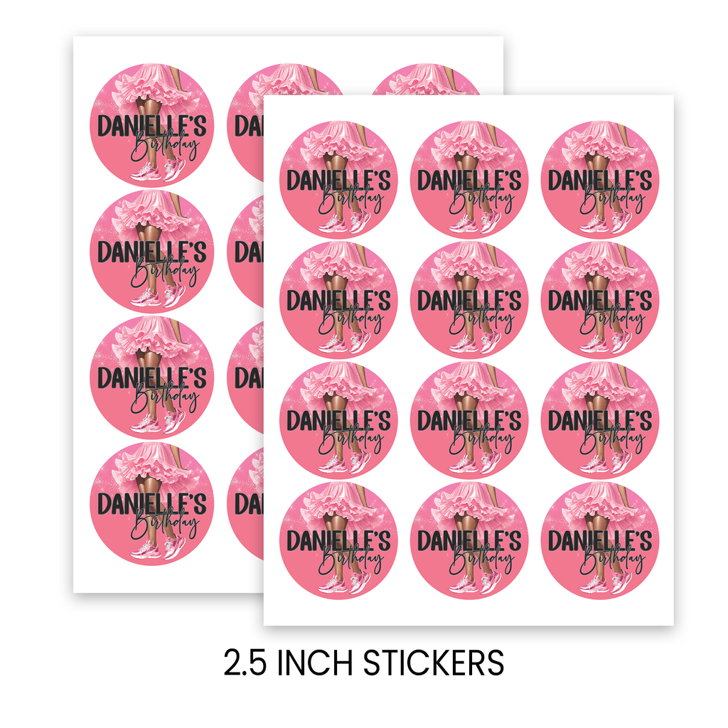 Sneaker Ball | 2.5” Party Favor Stickers | Sneaker Theme Birthday Stickers | Treat Bag Seals | Printed Stickers