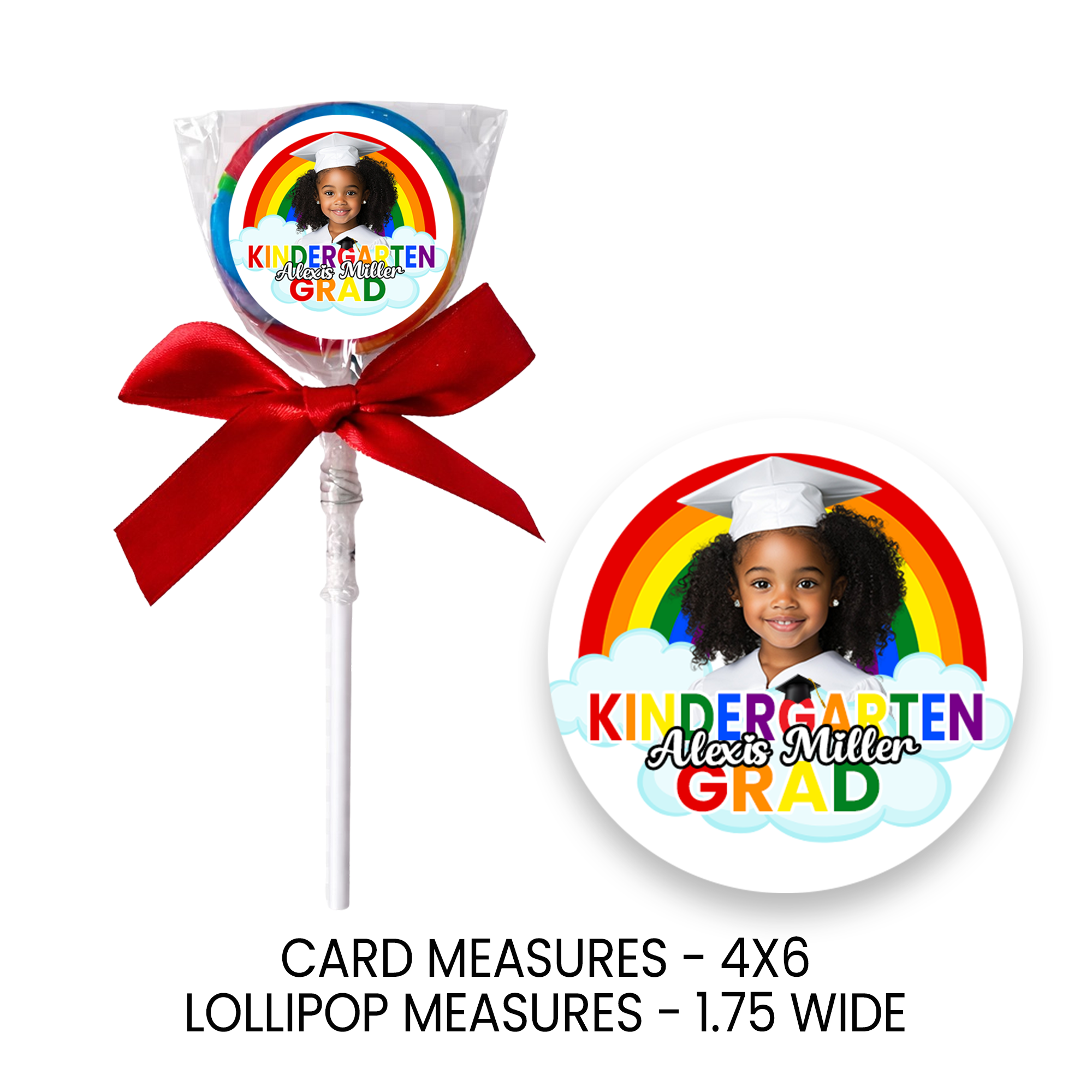 Grad Lollipop Favors | Preschool Kindergarten Graduation Treats | School Party Favor | Printed & Shipped