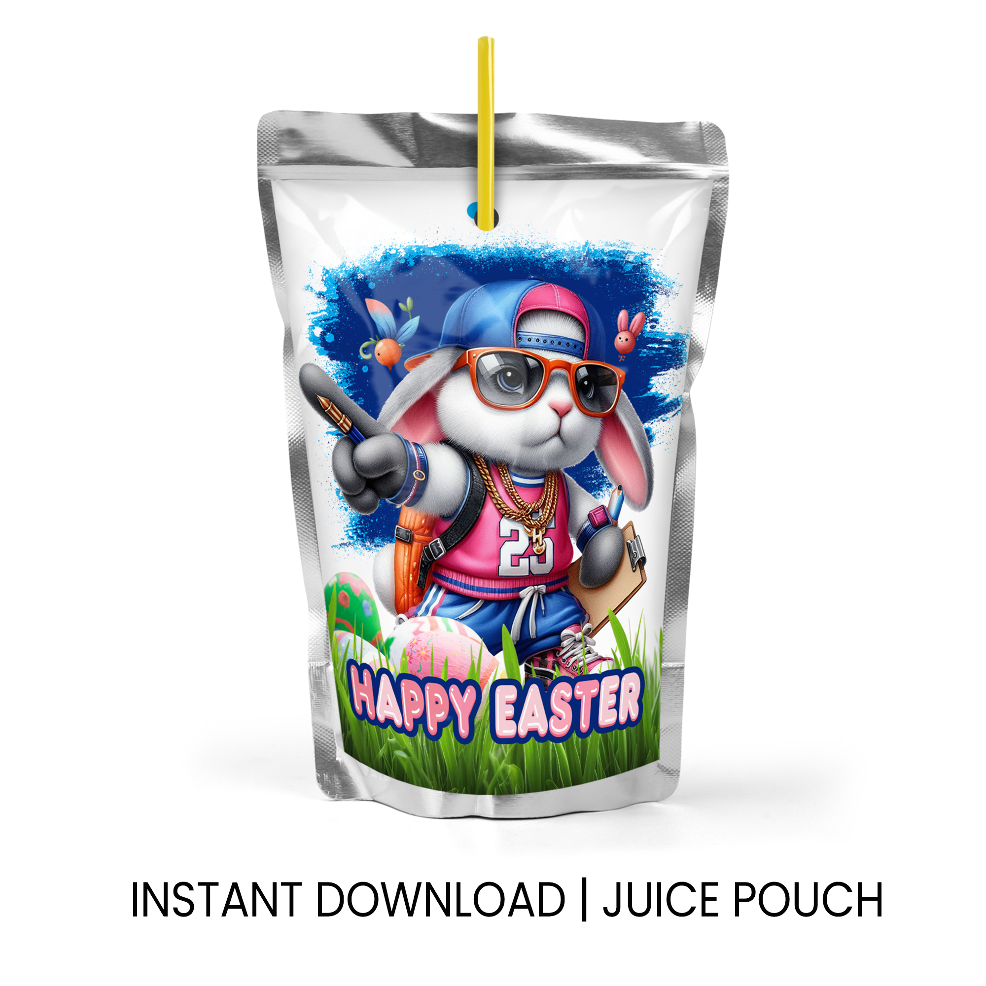 Easter Party Favor Labels | Chip Bag, Juice, Water Bottle | Instant Download