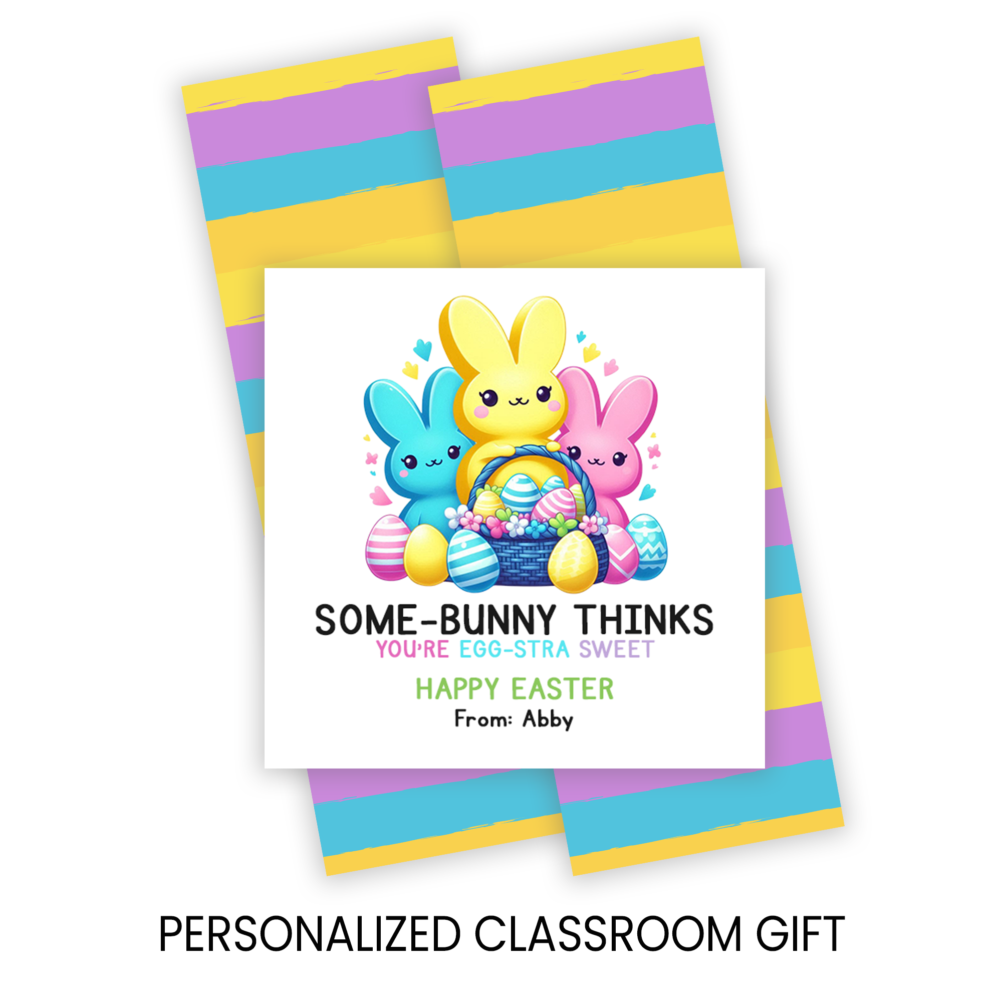 Easter Pencil Pack Favors | Kids Easter Classroom Gift | Personalized Basket Stuffer