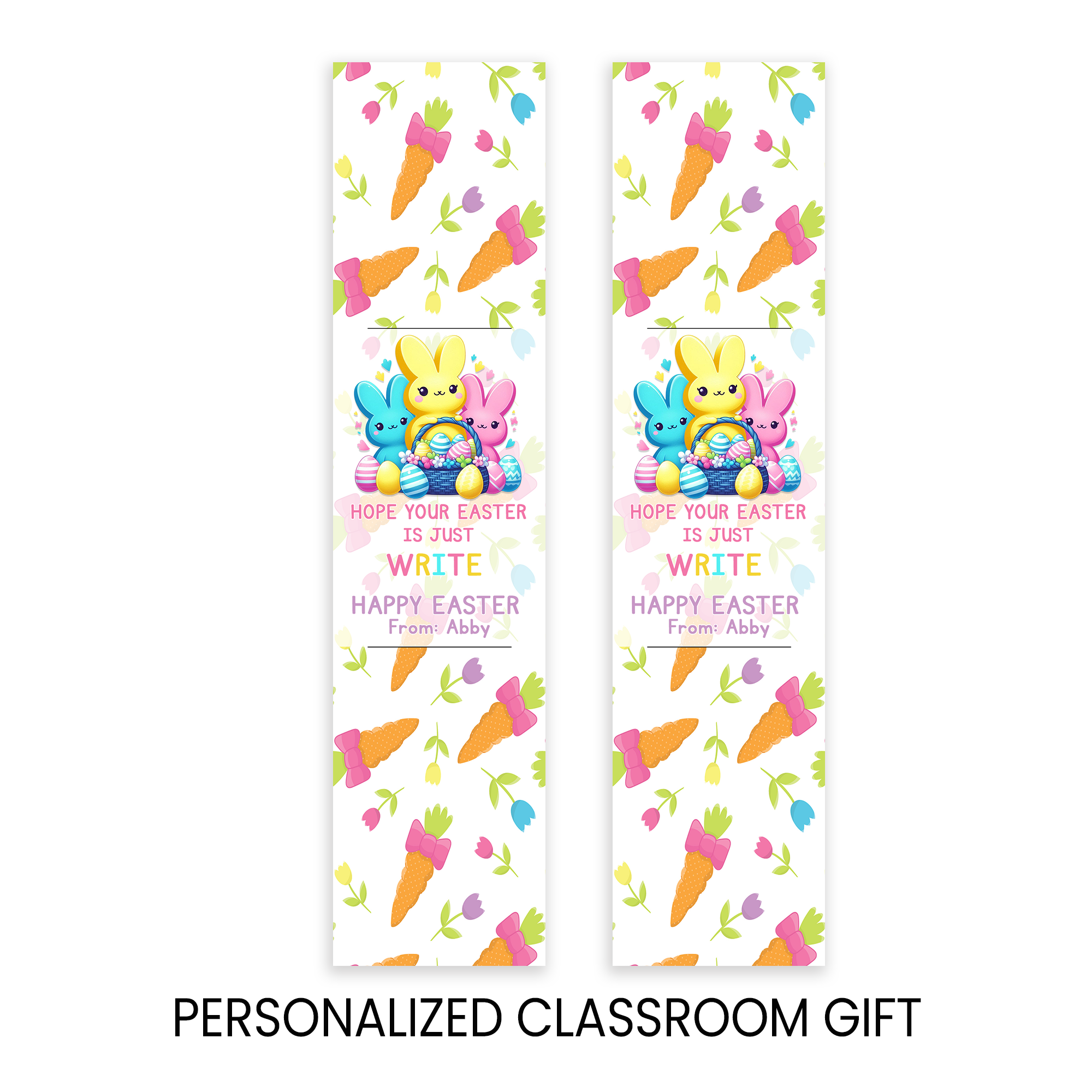Easter Pencil Pack Favors | Kids Easter Classroom Gift | Personalized Basket Stuffer