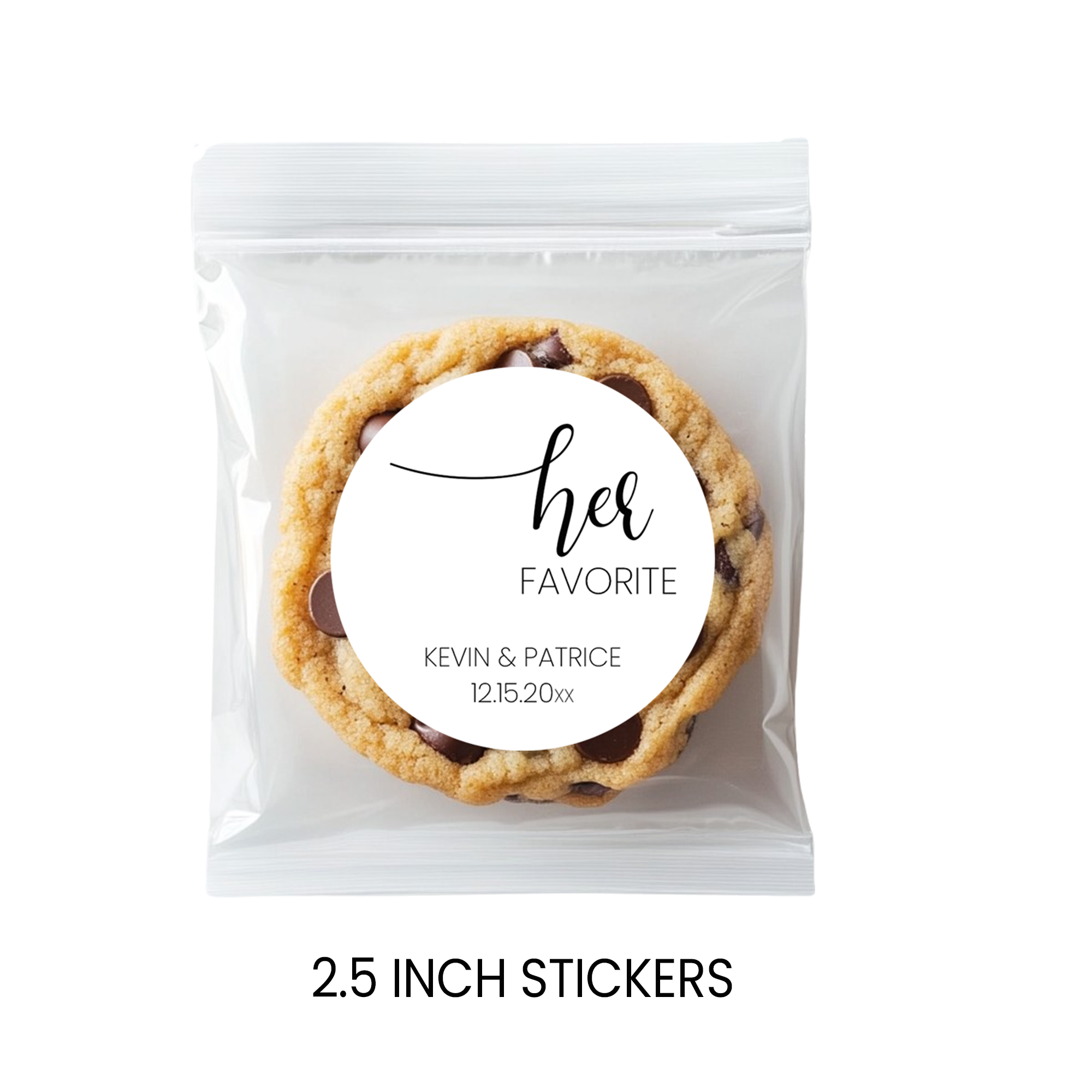 His and Hers Wedding | Circle Favor Stickers | Elegant Wedding Party Favor | Printed Only