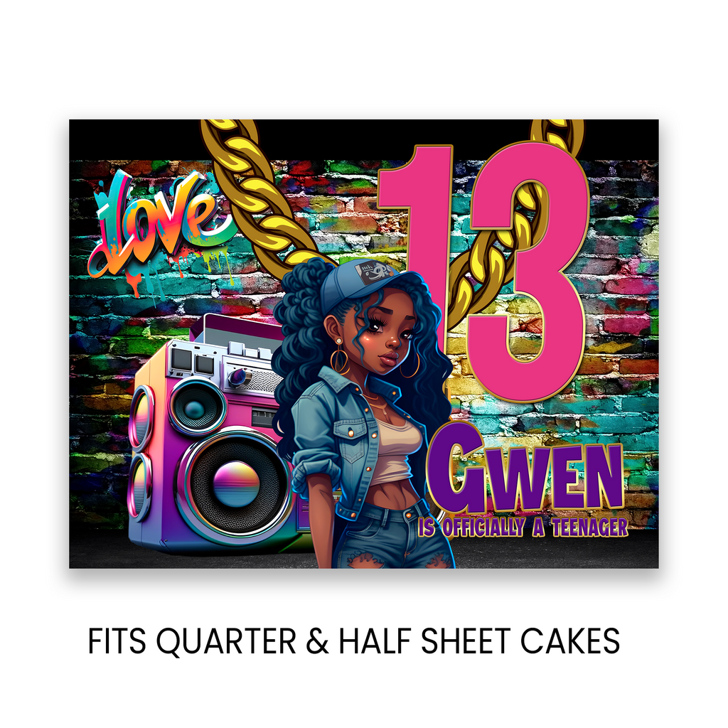 13th Birthday | Edible Cake Image Topper | Tween Birthday Party | Digital