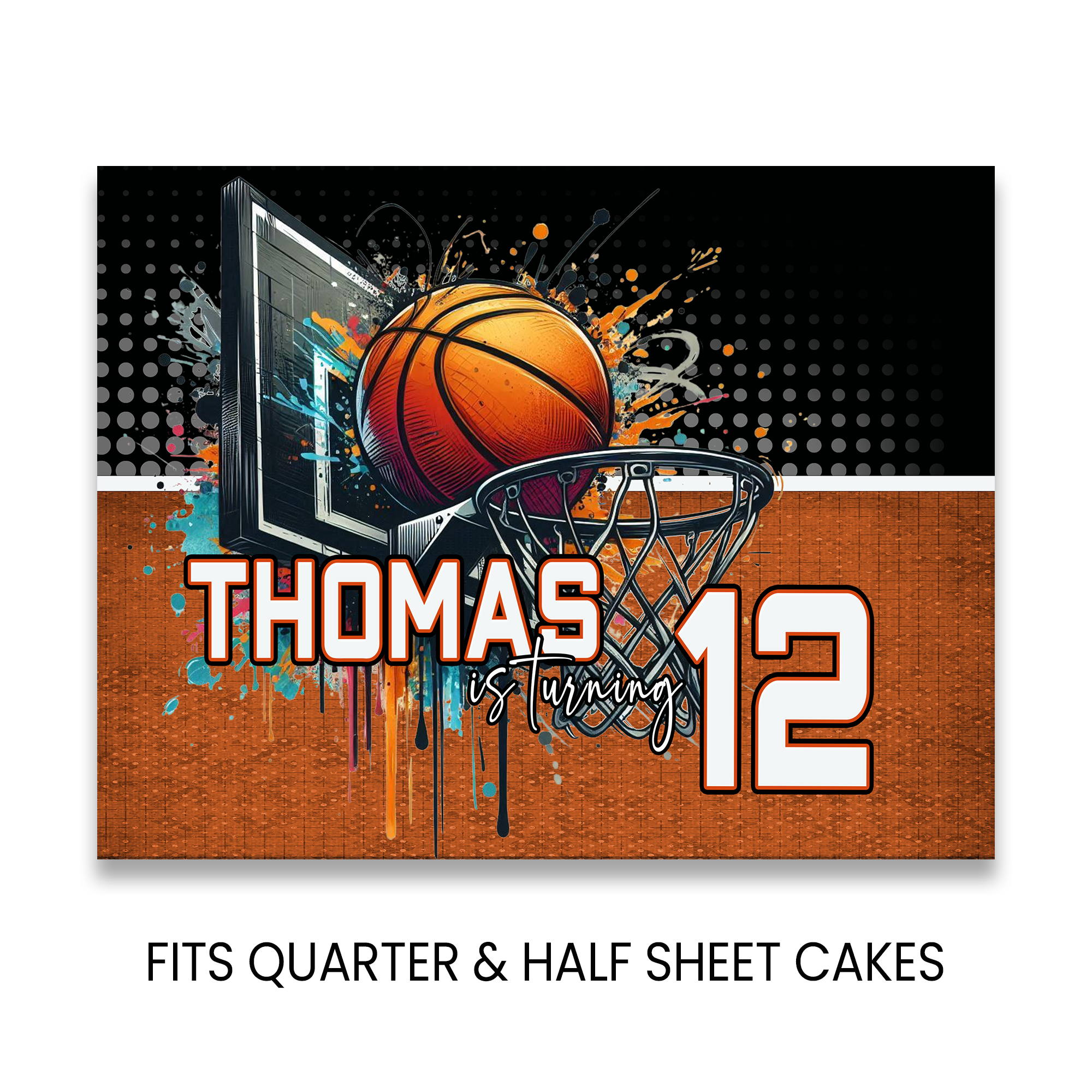 Basketball Theme | Edible Cake Image Topper | Sports Birthday Party | Digital + Print Option