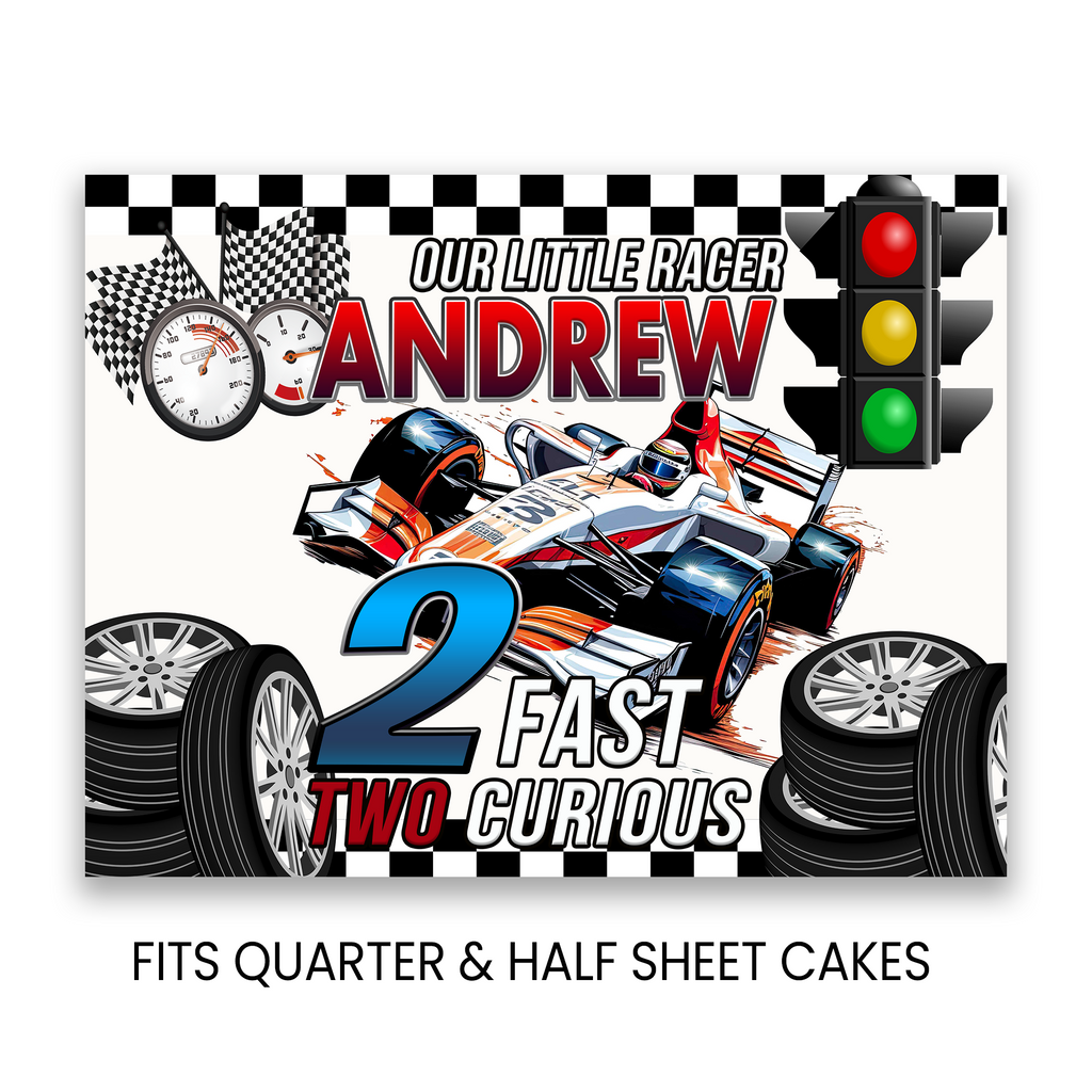2 Fast 2 Curious Edible Cake Image Topper | Racing Birthday Party | Digital