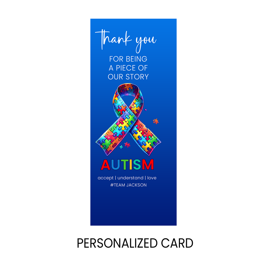 Autism Awareness Pen Card Favors | Personalized Ink Pen Gift | Classroom Appreciation Favor
