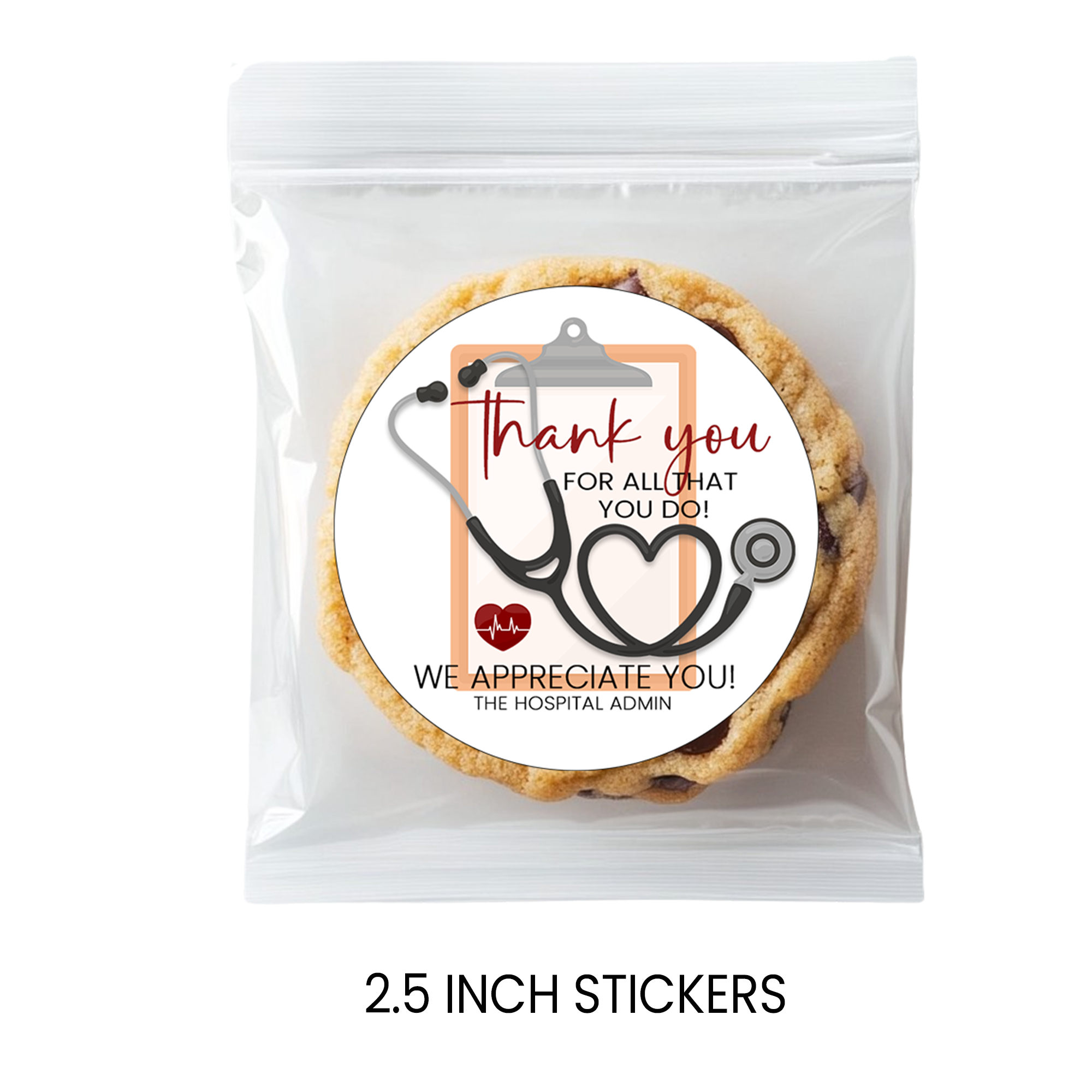 Nurse Appreciation Stickers | Thank You Healthcare Worker Favor Labels