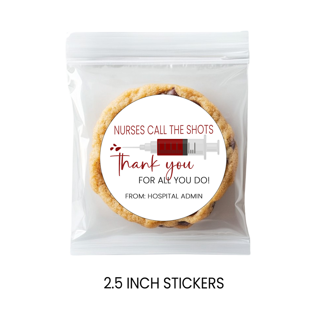Nurse Appreciation Stickers | Thank You Healthcare Worker Favor Labels