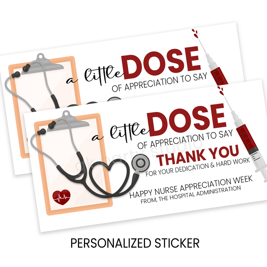 Nurse Appreciation Notepad and Pen Favors | Healthcare Worker Thank You Gifts