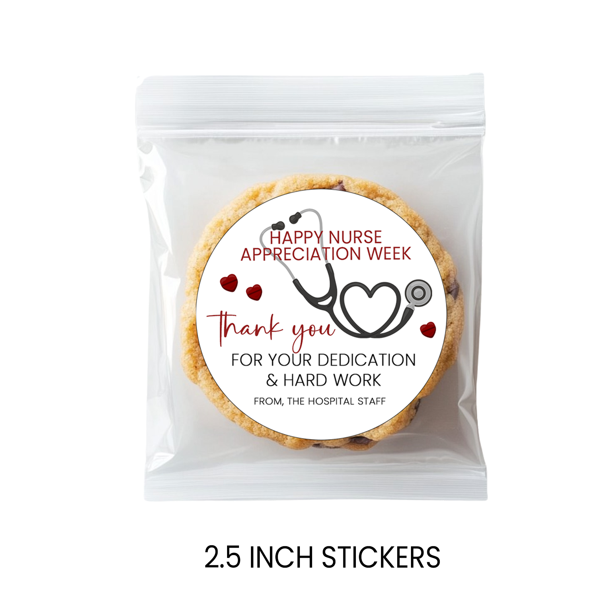 Nurse Appreciation Stickers | Thank You Healthcare Worker Favor Labels
