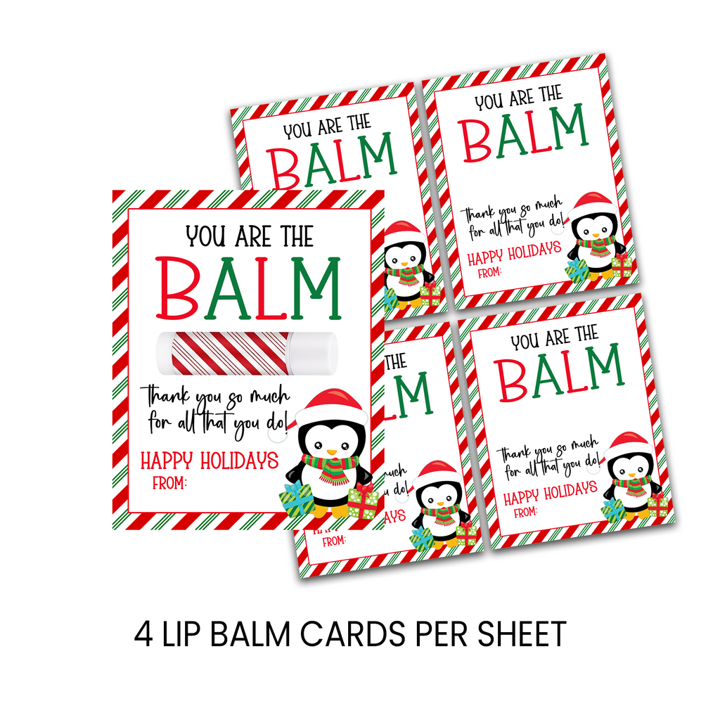 You're the Balm | Lip Balm Card | Christmas Favor | Digital Instant Download