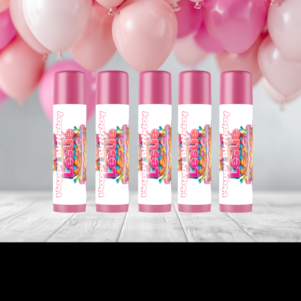 Candyland Inspired Birthday Lip Balm | Personalized Lip Balm Party Favors | Kids Party Favors