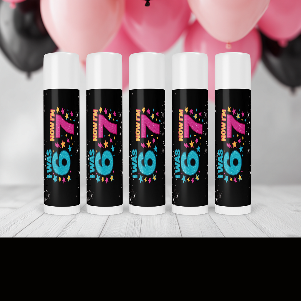 6/7 Six Seven Lip Balm | 7th Birthday Party Favor | Personalized Kids Birthday Favor