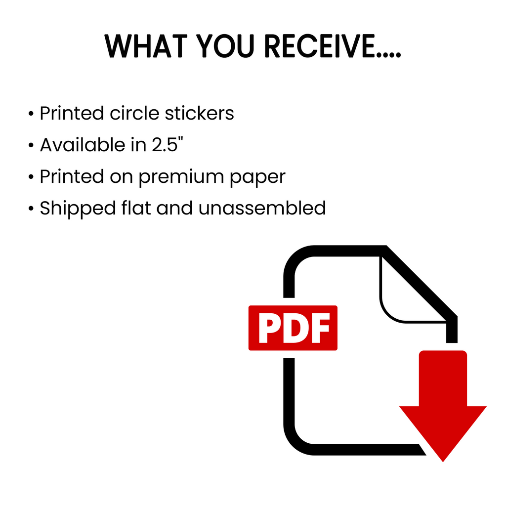 His and Hers Wedding | Circle Favor Stickers | Elegant Wedding Party Favor | Printed Only