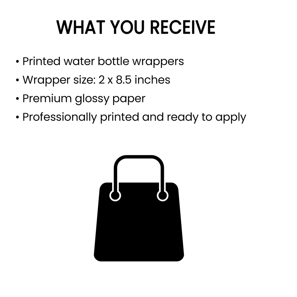 Graduation Water Bottle Wrappers | Drink Labels | Class of 2026 Party Decor | Printed & Shipped