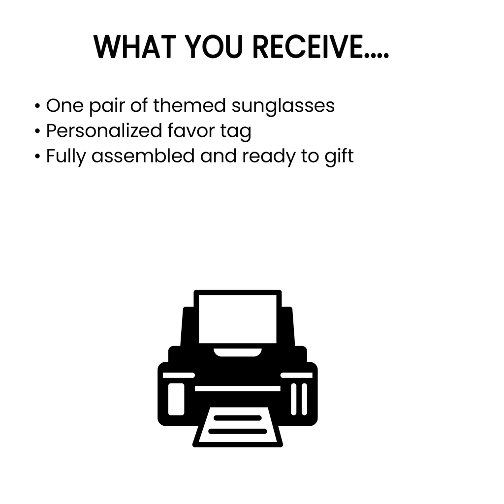 Football Theme | Party Favor Sunglasses | Game Day Birthday Favor | Printed & Assembled